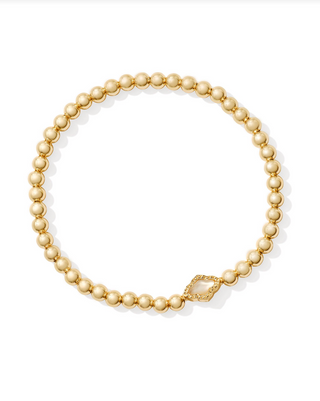 Kendra Scott: Abbie Beaded Stretch Bracelet-Gold-7- Jewelry-Natural Mother of Pearl-Moody on Main