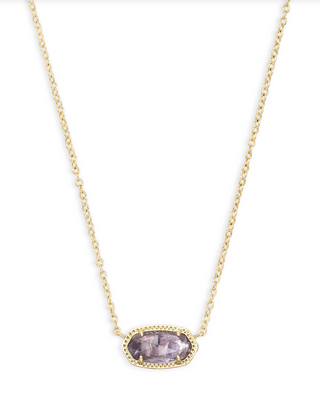 Kendra Scott: Elisa Necklace-Gold-Accessories-Purple Amethyst-Moody on Main