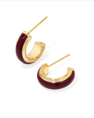 Kendra Scott: Ainsley Huggie-Gold-7- Jewelry-burgundy-Moody on Main
