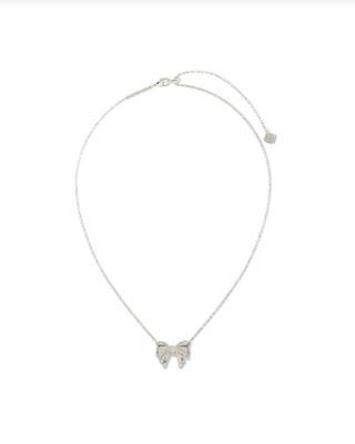 Kendra Scott: Krista Bow Necklace-7- Jewelry-silver-Moody on Main