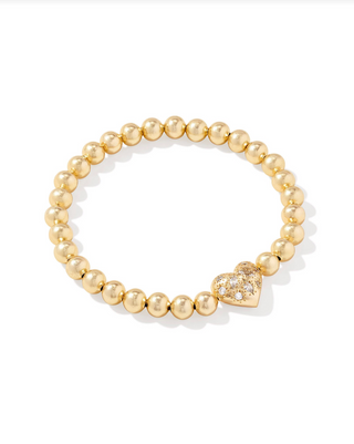 Kendra Scott: Holland Heart Stretch Bracelet-Gold-7- Jewelry-Moody on Main