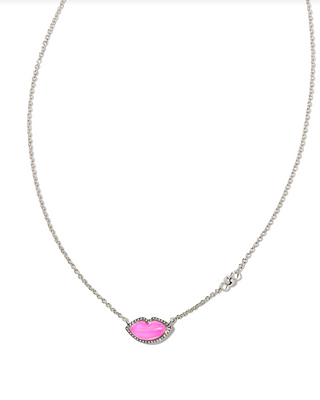 Kendra Scott: Lips Necklace-Pink Mother of Pearl-7- Jewelry-Silver-Moody on Main