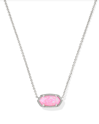 KENDRA SCOTT: Elisa Necklace-Silver Carnation Opal-7- Jewelry-Moody on Main