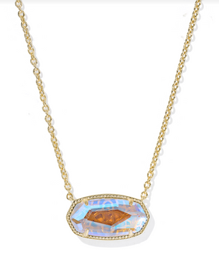 KENDRA SCOTT: Elisa Statement Necklace-Gold Dichroic Glass-7- Jewelry-Moody on Main