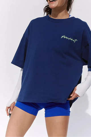 FP MOVEMENT: TACKLE LOGO TEE - URBAN BUTI NAVY-Tops-Moody on Main