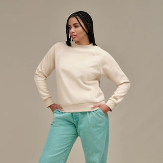 UGG: CLASSIC CREWNECK- SAND HEATHER-Outerwear-Moody on Main