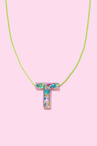 Colorful Confetti Letter Necklace-7- Jewelry-Moody on Main
