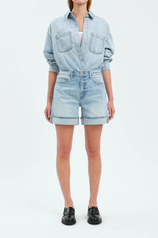 DAZE: Easy Rider Cuffed Shorts-Dew Drop-4- Bottoms-Moody on Main