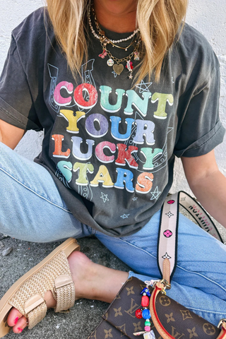 Count Your Lucky Stars Tee-1- Tops-Moody on Main