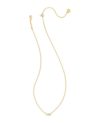 KENDRA SCOTT: JULIETTE PENDANT NECKLACE-Accessories-GOLD WHITE CRYSTAL-Moody on Main