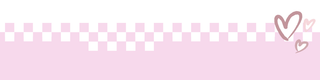 Decorative banner with pink checkered pattern and heart on a white background | Moody on Main | Denison, TX