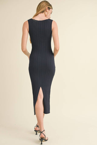 AFTER DARK RIBBED DRESS-Dresses/ One Pieces-Moody on Main