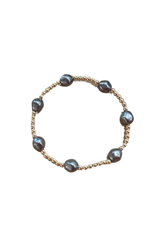 enewton: Admire Gold 3mm Bracelet-Pearl Dark Gray-7- Jewelry-Moody on Main