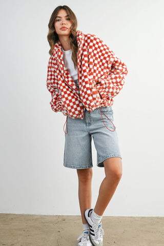 THE CHECKMATE COZY TEDDY JACKET-Outerwear-Moody on Main