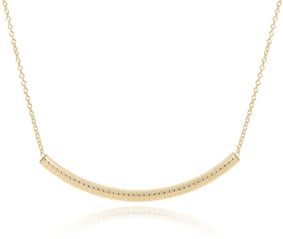 ENEWTON: 16" NECKLACE GOLD - BLISS BAR TEXTURED GOLD