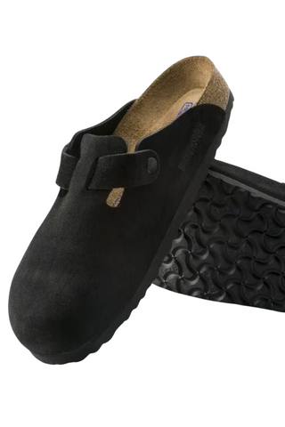 Birkenstock: Boston-Black Suede-9- Shoes-Moody on Main
