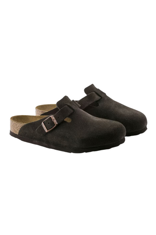 Birkenstock: Boston-Mocha Suede-9- Shoes-Moody on Main