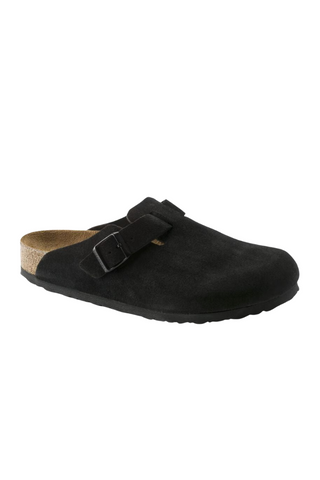 Birkenstock: Boston-Black Suede-9- Shoes-Moody on Main