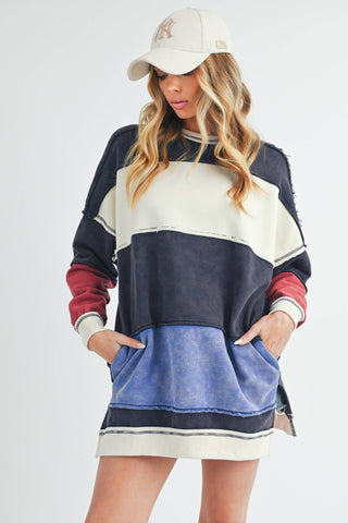 OTTAVIA COLOR BLOCK SWEATER-Tops-Moody on Main