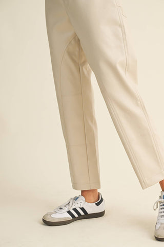 AFTER HOURS LOW-RISE LEATHER PANTS-Bottoms-Moody on Main