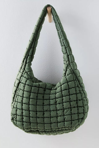 FREE PEOPLE: QUILTED CARYALL BAG- WASHED SAGE