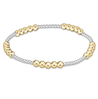 ENEWTON: CLASSIC BLISSFUL PATTERN 2MM BEAD BRACELET - 4MM MIXED METAL-Accessories-Moody on Main