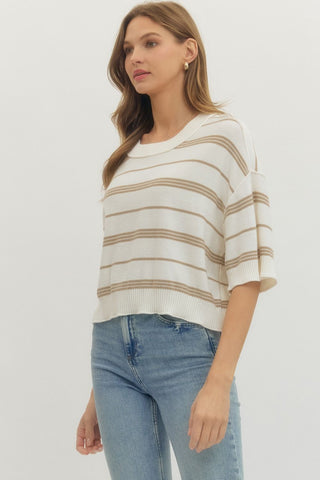 SUNDAY STROLL STRIPE TOP-Tops-Moody on Main