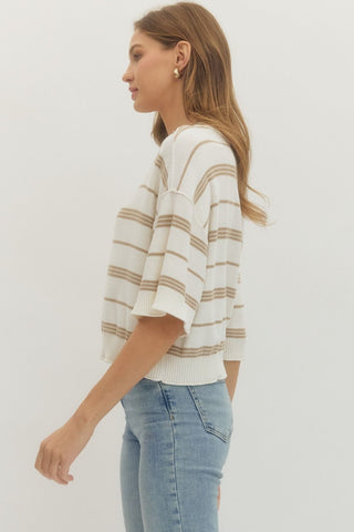 SUNDAY STROLL STRIPE TOP-Tops-Moody on Main