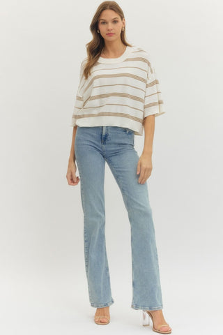 SUNDAY STROLL STRIPE TOP-Tops-Moody on Main