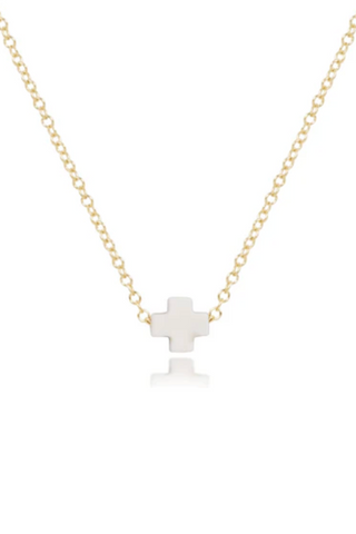 enewton: Signature Cross Necklace-Accessories-OFF WHITE-Moody on Main