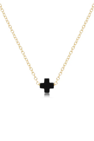 enewton: Signature Cross Necklace-Accessories-ONYX-Moody on Main