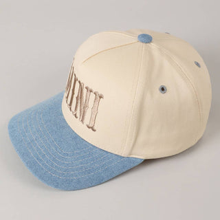 MINI EMBROIDERY TWO-TONE CAP-KIDS-Accessories-Moody on Main