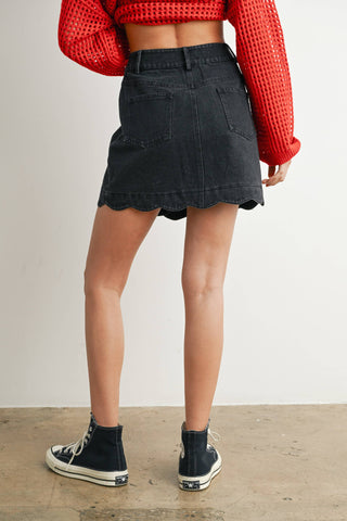 THE DAISY BUTTON-UP DENIM SKIRT-Bottoms-Moody on Main