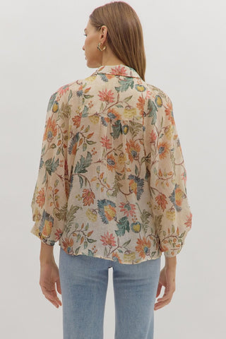 GARDEN STROLL BLOUSE-Tops-Moody on Main