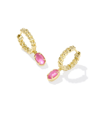 KENDRA SCOTT: EMILIE HUGGIE EARRING - GOLD AZALEA ILLUSION