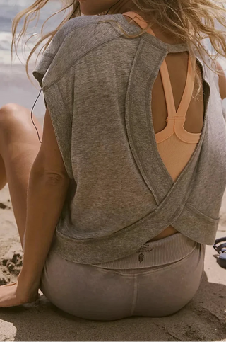 FP MOVEMENT: MY TIME TEE- HEATHER GREY-Tops-Moody on Main