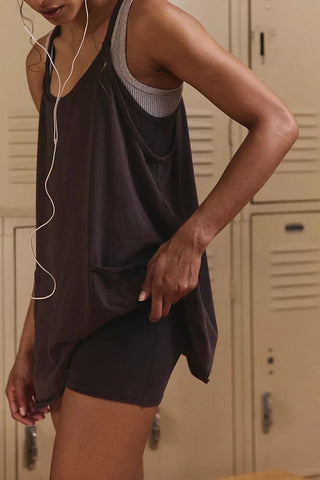 FP MOVEMENT: HOT SHOT MINI DRESS - CHOCOLATE-Dresses/ One Pieces-Moody on Main