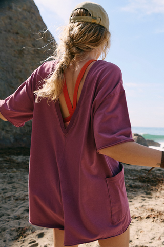 FP Movement: Hot Shot Tee Romper-Clove-6- Dress/Romp/Jump-Moody on Main