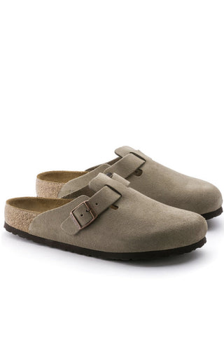 Birkenstock: Boston-Taupe Suede-9- Shoes-Moody on Main