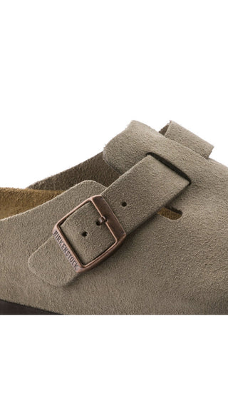 Birkenstock: Boston-Taupe Suede-9- Shoes-Moody on Main