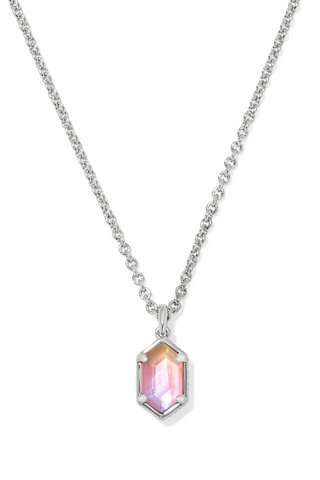 Kendra Scott: Hallie Necklace-Silver Sunrise Watercolor Illusion-7- Jewelry-Moody on Main