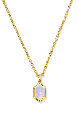 Kendra Scott: Hallie Necklace-Gold Opalite Illusion-7- Jewelry-Moody on Main