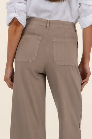 Kut From The Kloth: Topaz High Rise Wide Leg Pant-Khaki-4- Bottoms-Moody on Main