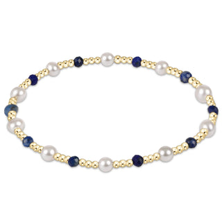 ENEWTON: PEARL SINCERITY PATTERN 4MM BEAD BRACELET - LAPIS-Accessories-Moody on Main