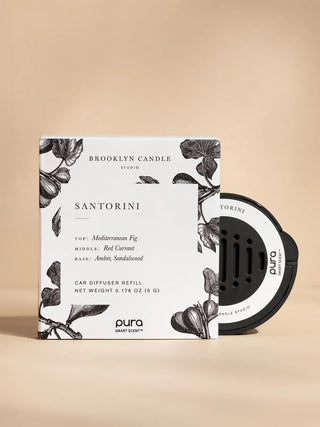 PURA: Car Scent Refiills-11- Gift/Home-Brooklyn Candle- Santorini-Moody on Main