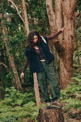FP MOVEMENT: SCOUT IT OUT FLEECE VEST- BLACK-Outerwear-Moody on Main