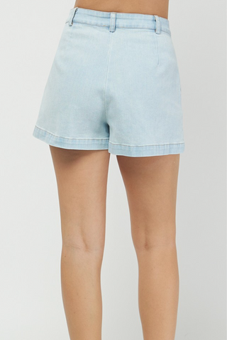 Sophia Denim Paperbag Shorts-4- Bottoms-Moody on Main