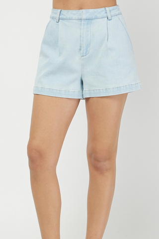 Sophia Denim Paperbag Shorts-4- Bottoms-Moody on Main