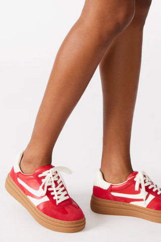 Steve Madden: Dodge Sneakers-Red Multi-9- Shoes-Moody on Main