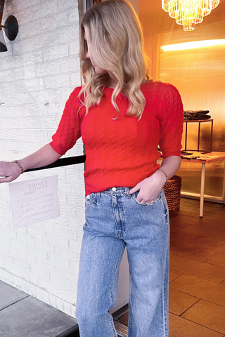 Sweeter Cable Knit Sweater Top-1- Tops-Moody on Main